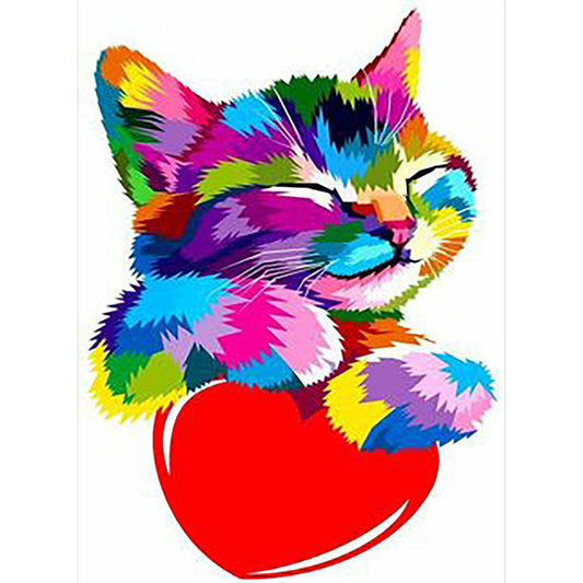 Colorful Cat - Full Square Drill Diamond Painting 30*40CM