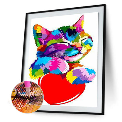 Colorful Cat - Full Square Drill Diamond Painting 30*40CM