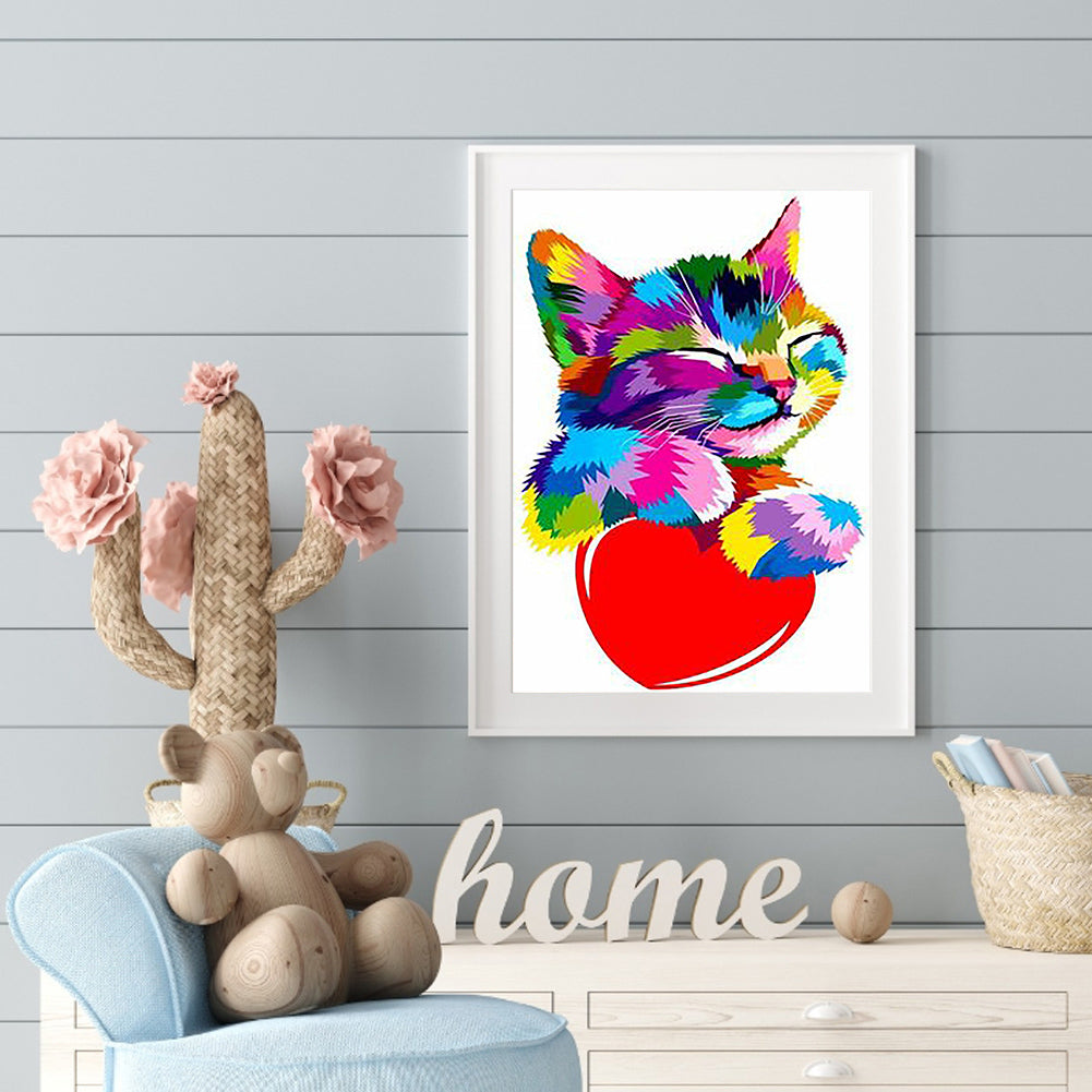 Colorful Cat - Full Square Drill Diamond Painting 30*40CM