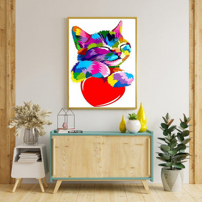 Colorful Cat - Full Square Drill Diamond Painting 30*40CM