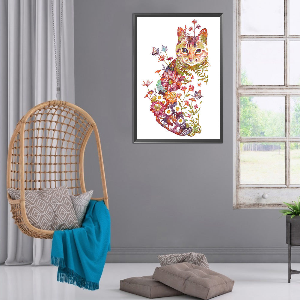 Cat - 11CT Counted Cross Stitch 40*55CM