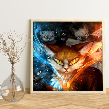 Cat - Full Square Drill Diamond Painting 30*40CM