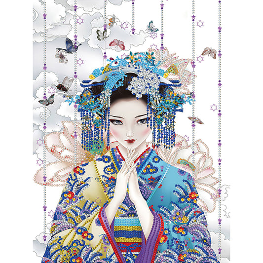 Geisha Girl - Special Shaped Drill Diamond Paiting 30*40CM