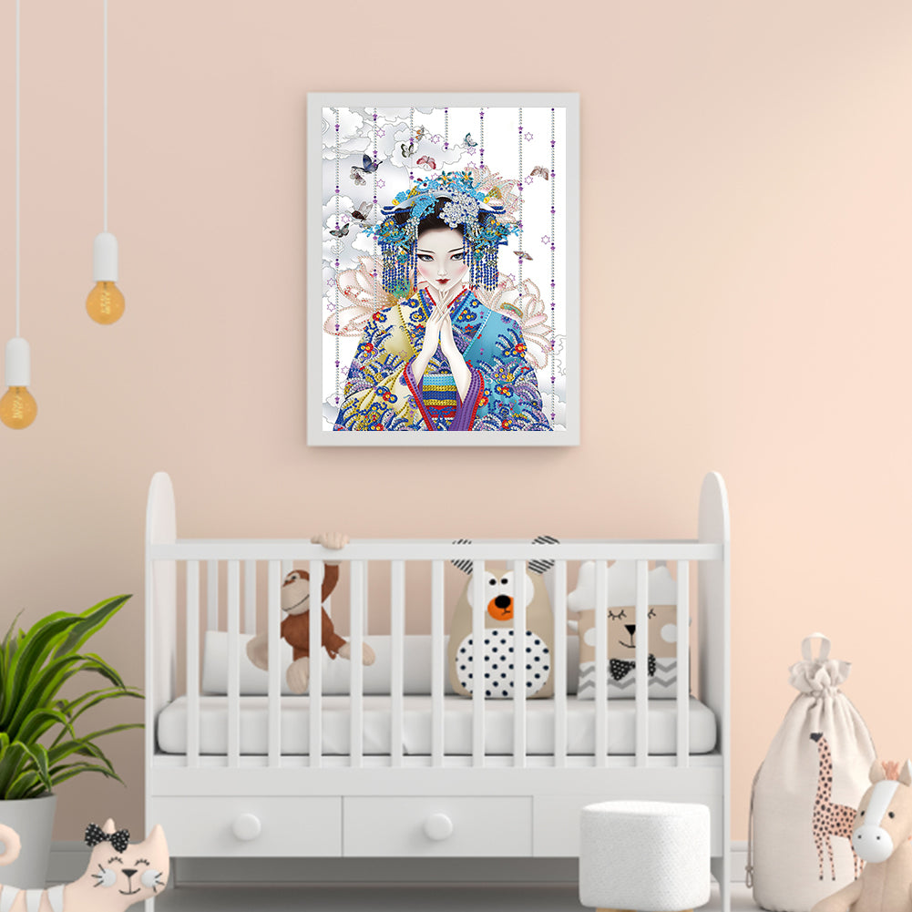 Geisha Girl - Special Shaped Drill Diamond Paiting 30*40CM