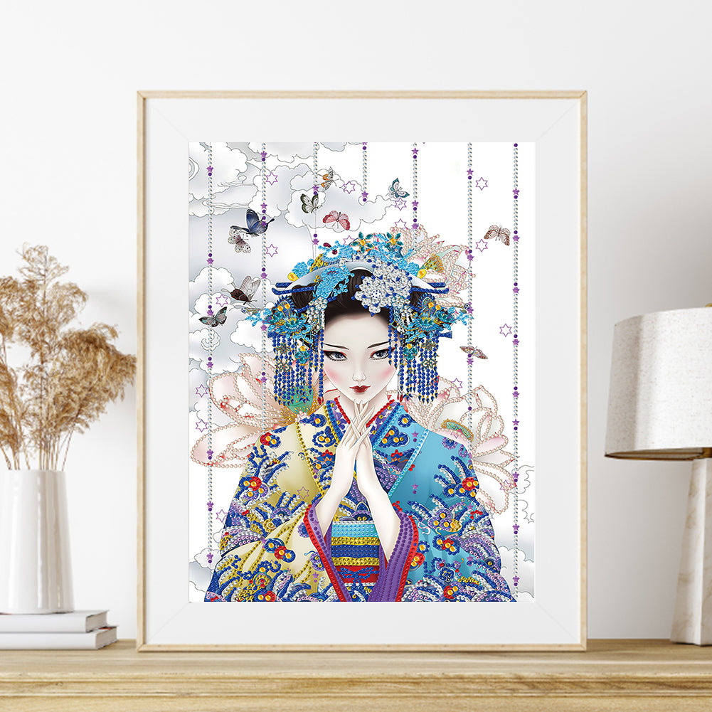 Geisha Girl - Special Shaped Drill Diamond Paiting 30*40CM