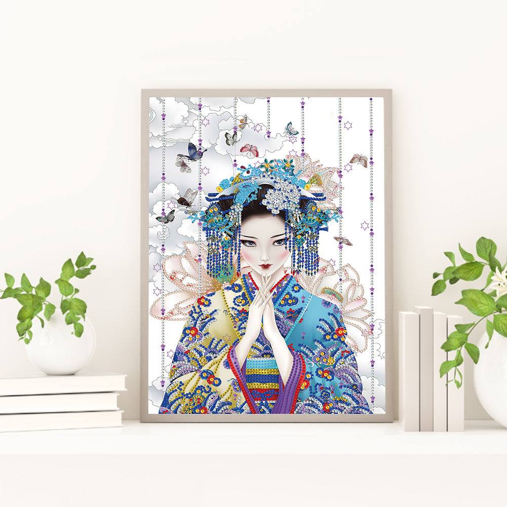 Geisha Girl - Special Shaped Drill Diamond Paiting 30*40CM