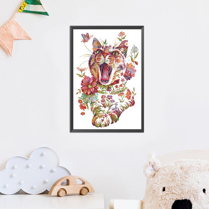 Yawning Cat - 11CT Stamped Cross Stitch 36*50CM