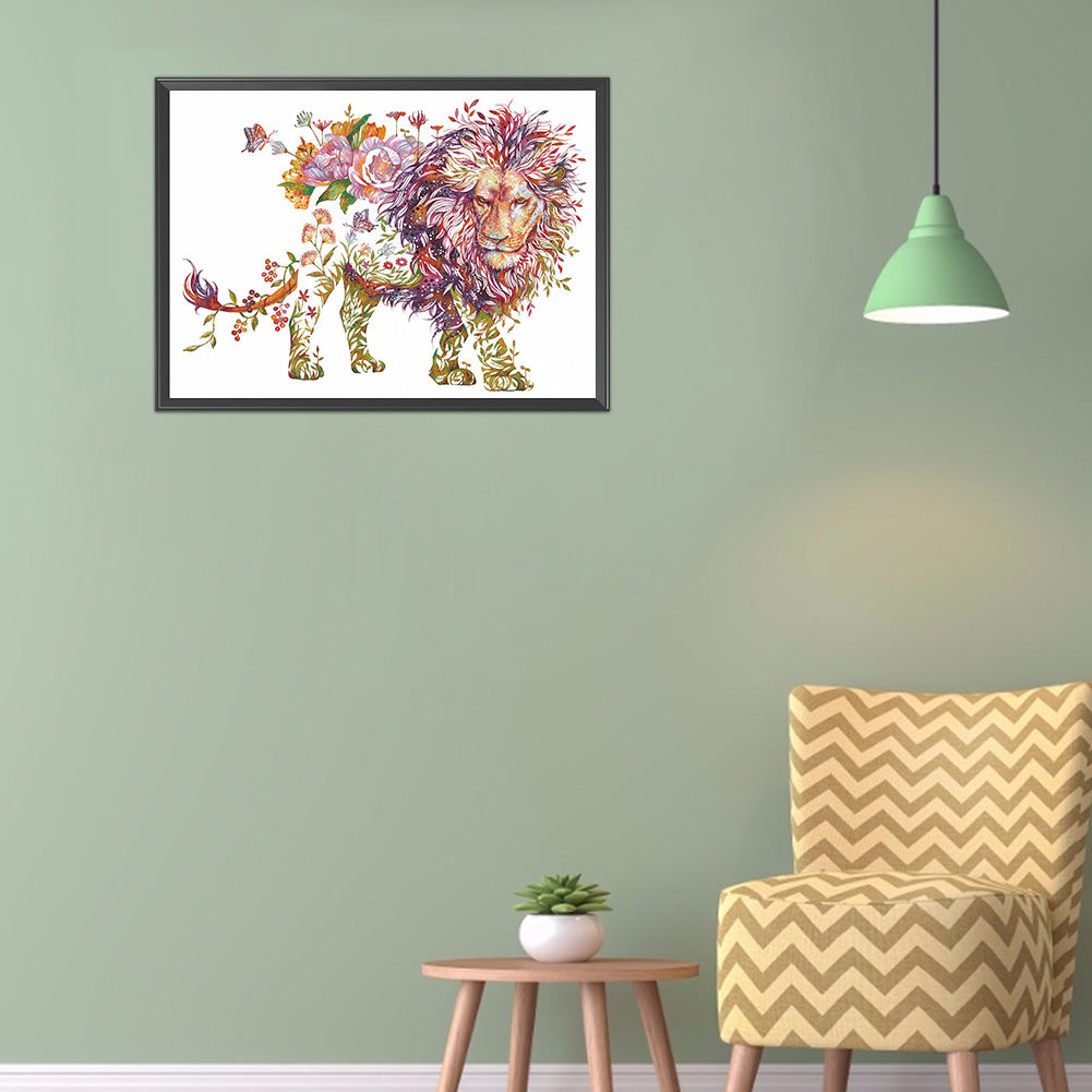 Lion - 11CT Stamped Cross Stitch 50*38CM