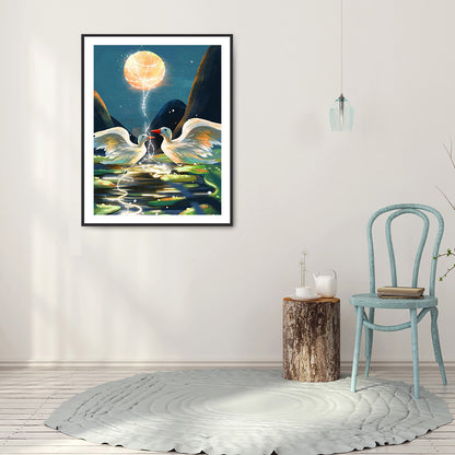 Swan - Full Round Drill Diamond Painting 30*40CM