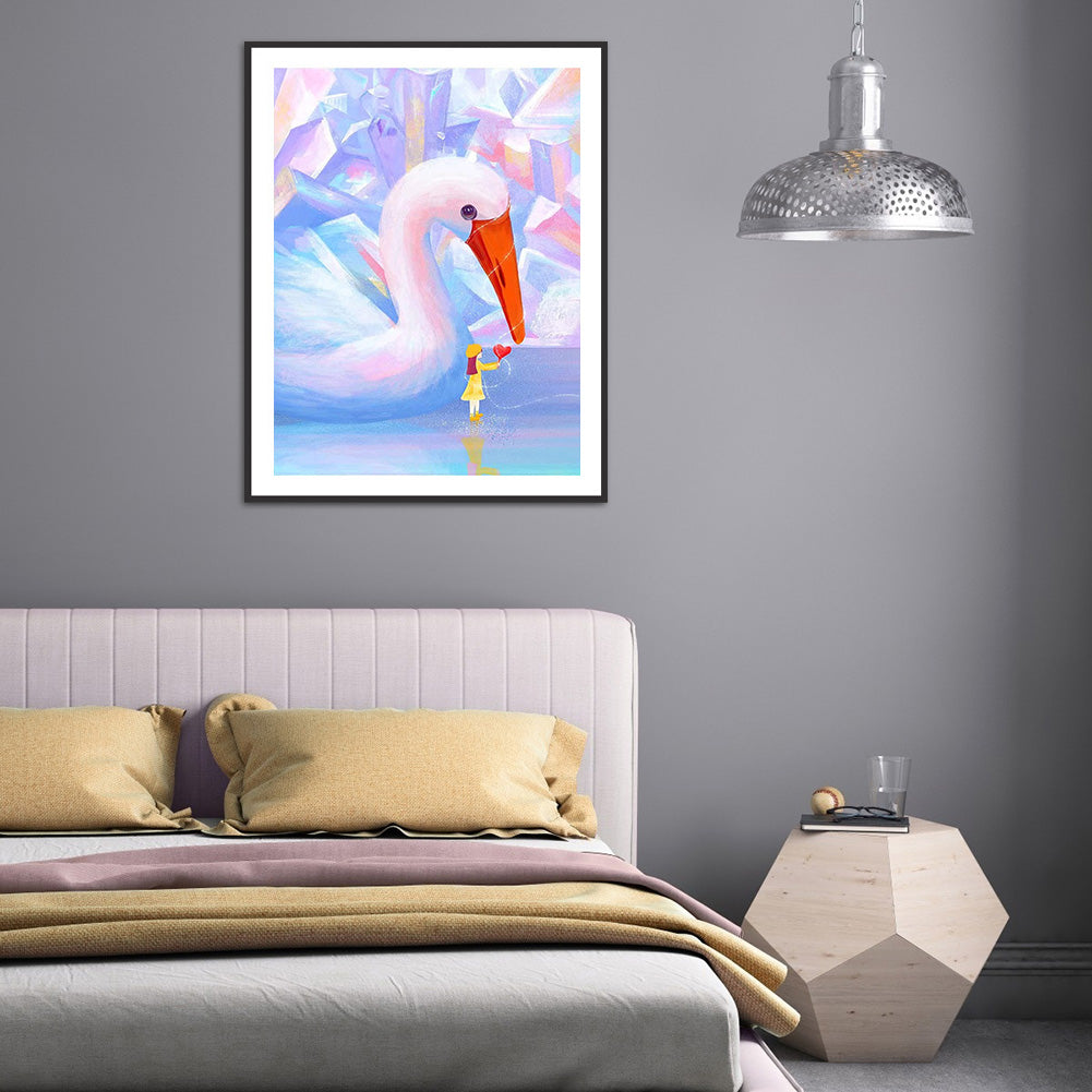 Swan - Full Round Drill Diamond Painting 30*40CM