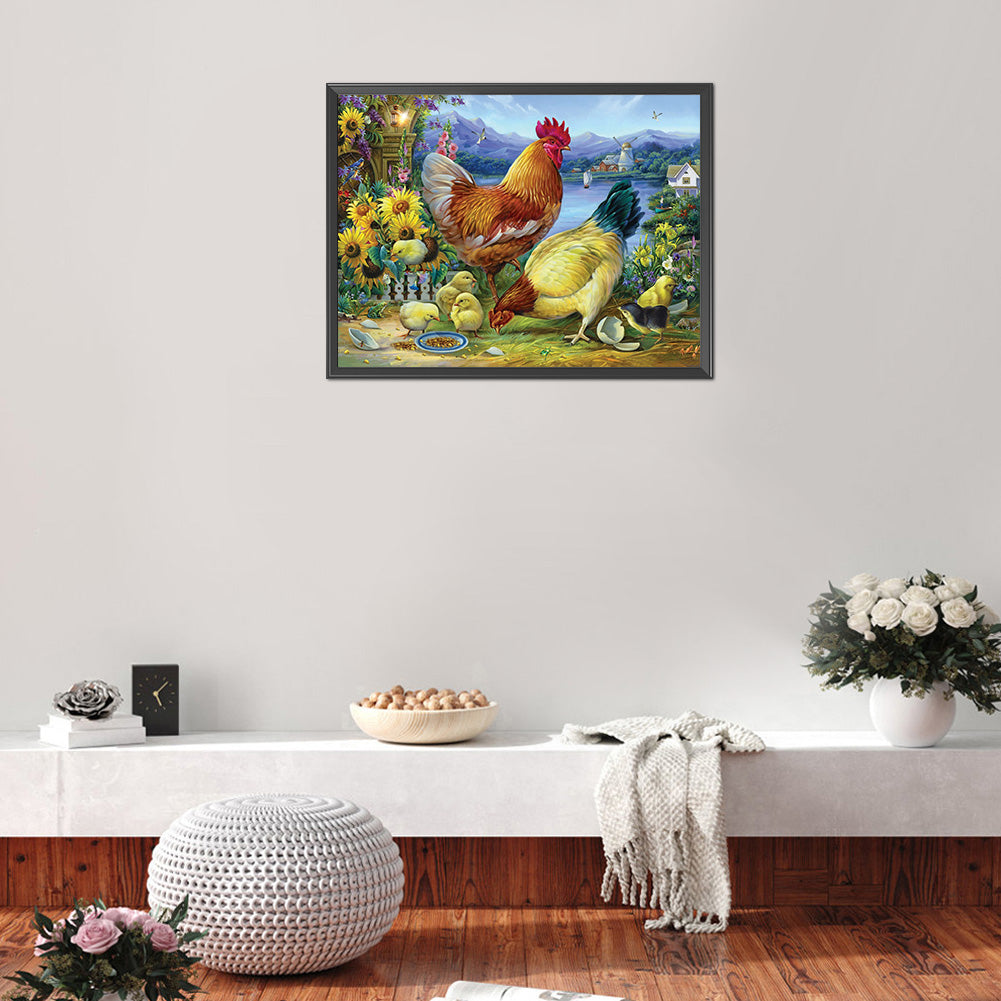 Rooster - 11CT Stamped Cross Stitch 50*40CM