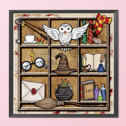 Owl Bookshelf - 11CT Stamped Cross Stitch 50*50CM