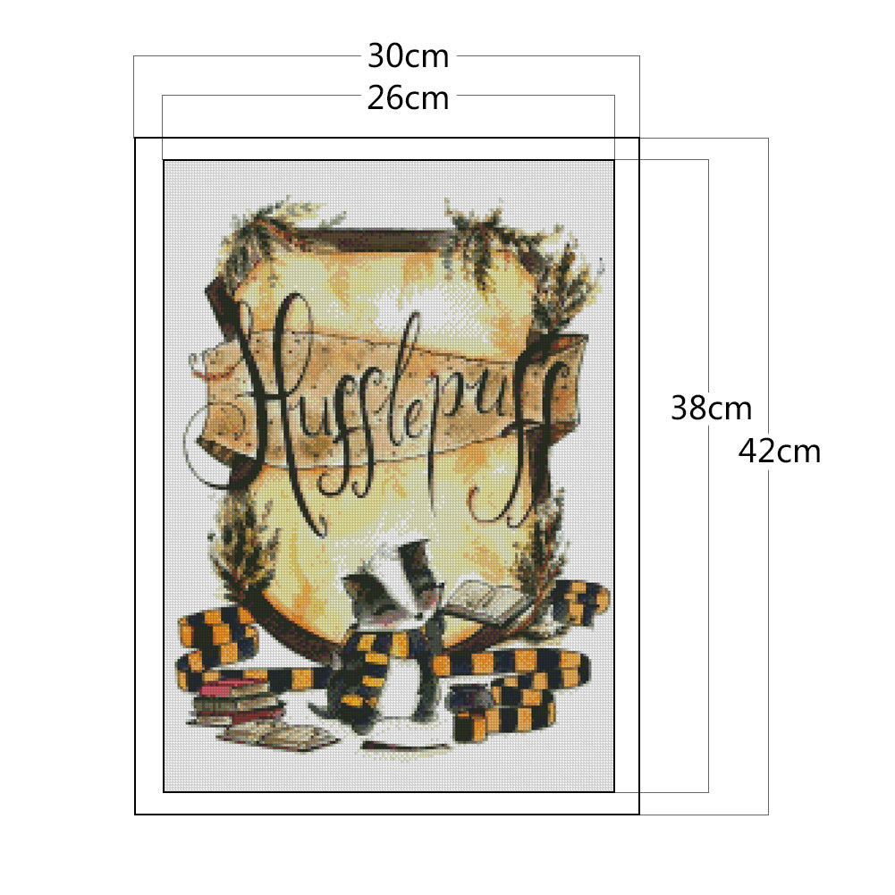 Harry Potter - Hufflepuff - 11CT Stamped Cross Stitch 30*42CM