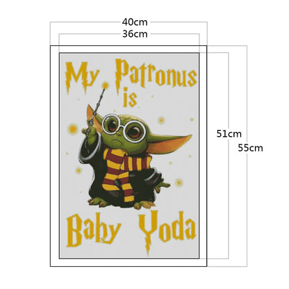 Yoda - 11CT Stamped Cross Stitch 40*55CM