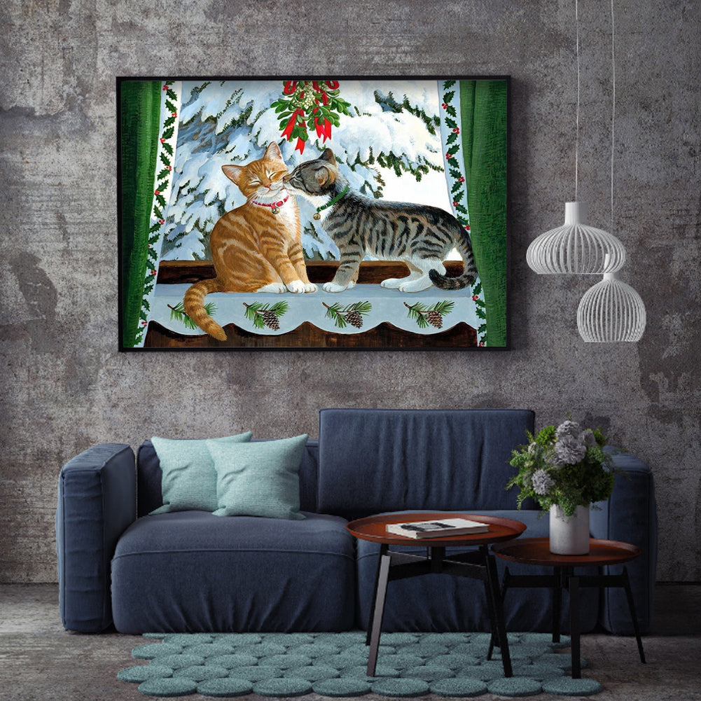 Cat - Full Square Drill Diamond Painting 30X40CM