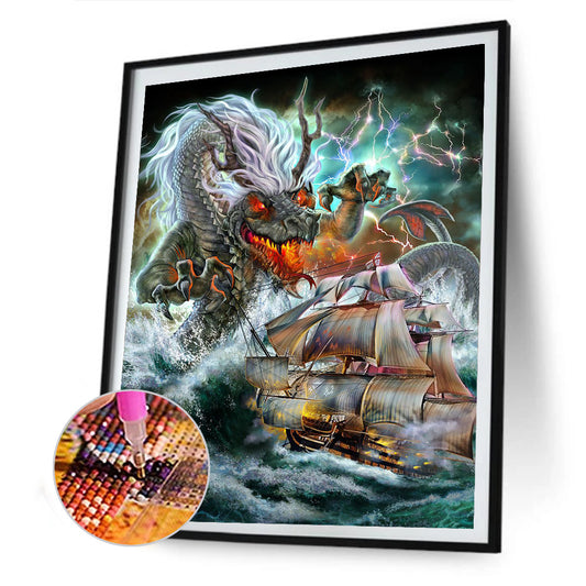 Dragon Siren - Full Round Drill Diamond Painting 30*40CM
