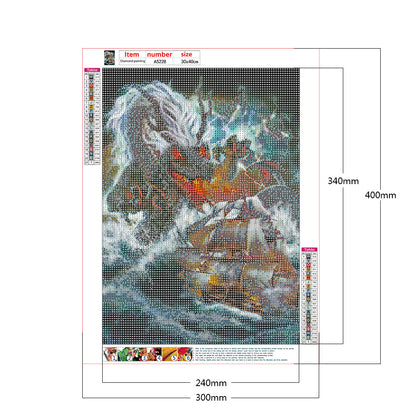 Dragon Siren - Full Round Drill Diamond Painting 30*40CM