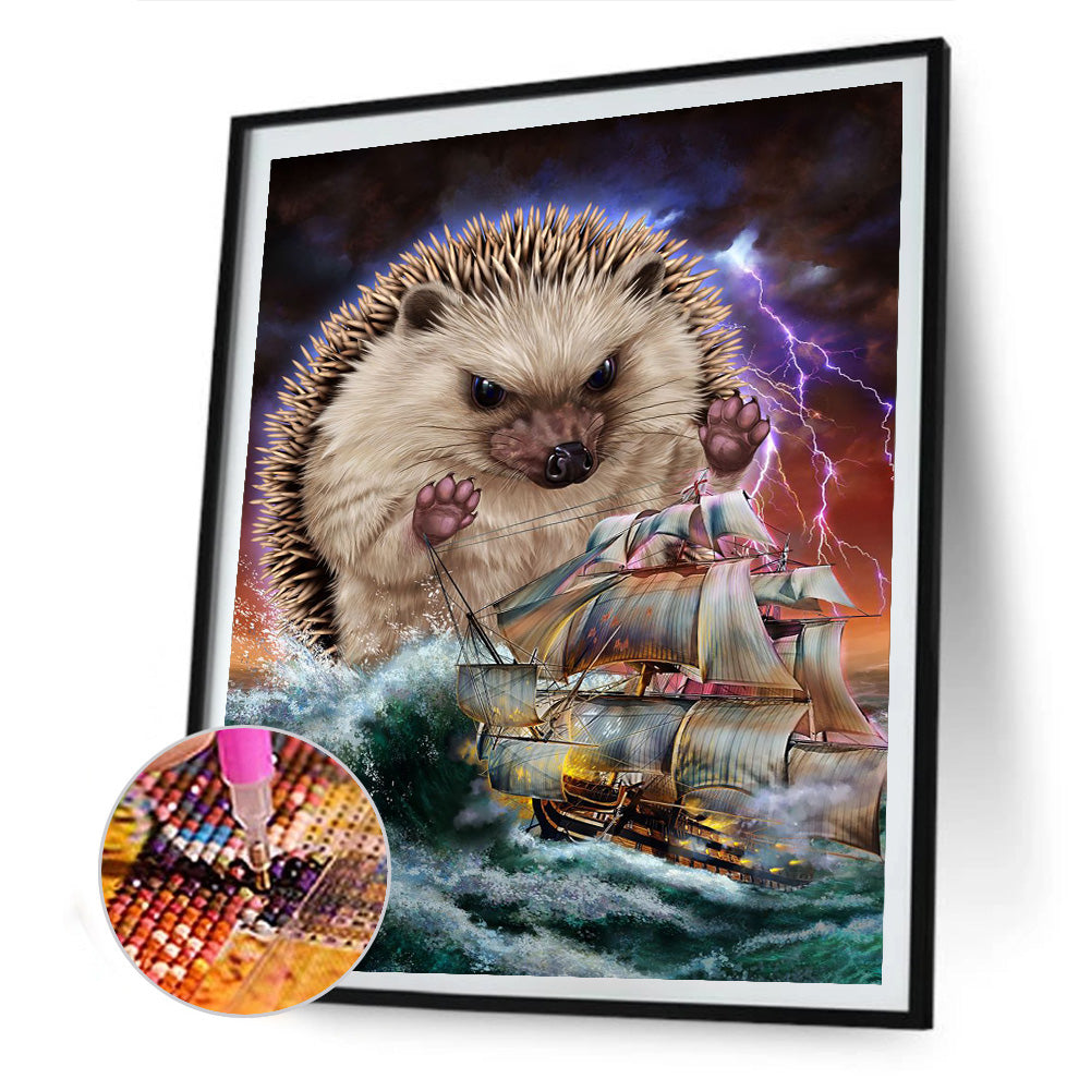 Hedgehog Siren - Full Round Drill Diamond Painting 30*40CM