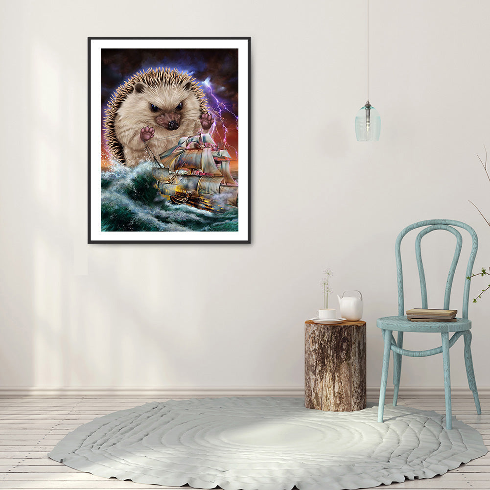 Hedgehog Siren - Full Round Drill Diamond Painting 30*40CM