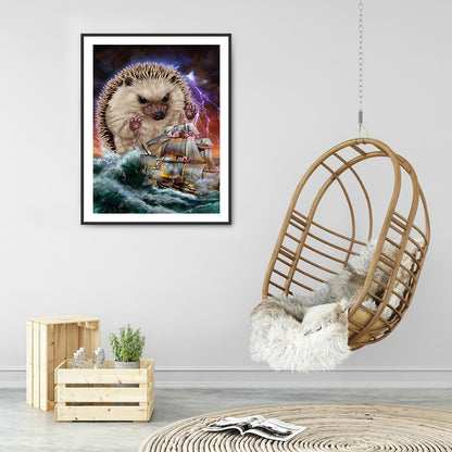 Hedgehog Siren - Full Round Drill Diamond Painting 30*40CM