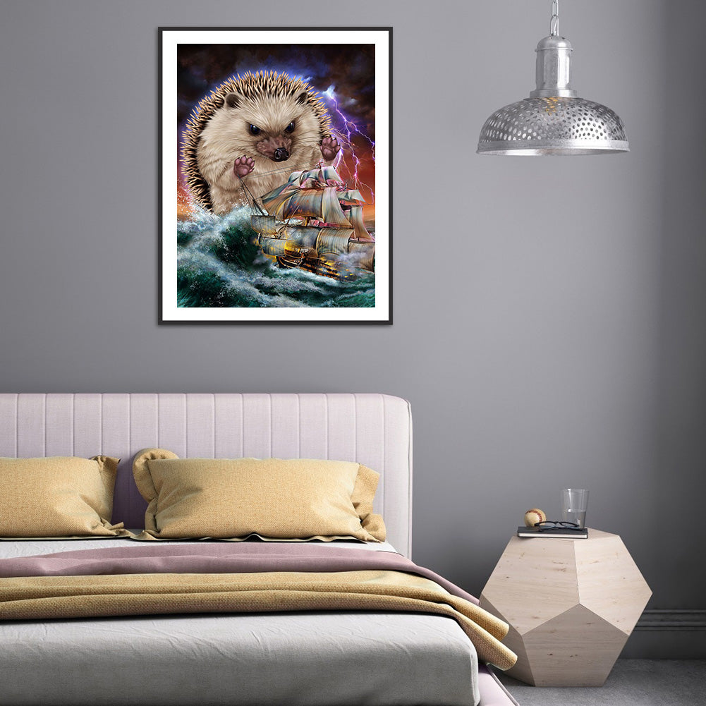 Hedgehog Siren - Full Round Drill Diamond Painting 30*40CM