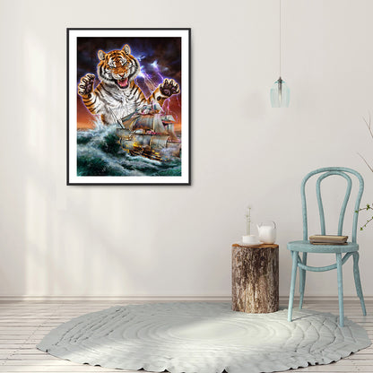 Tiger Kraken - Full Round Drill Diamond Painting 30*40CM