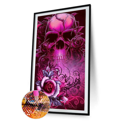 Skull Rose - Full Round Drill Diamond Painting 40*70CM