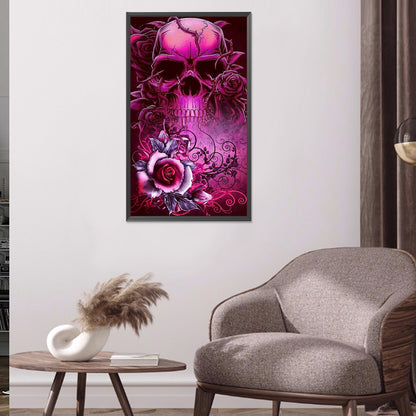 Skull Rose - Full Round Drill Diamond Painting 40*70CM