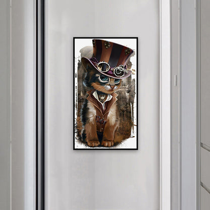 Gentleman Cat - Full Square Drill Diamond Painting 30X40CM