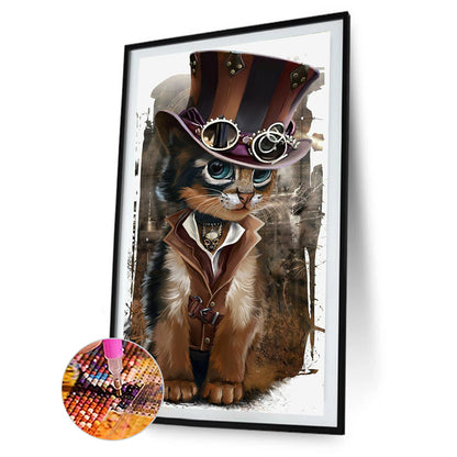 Gentleman Cat - Full Square Drill Diamond Painting 30X40CM