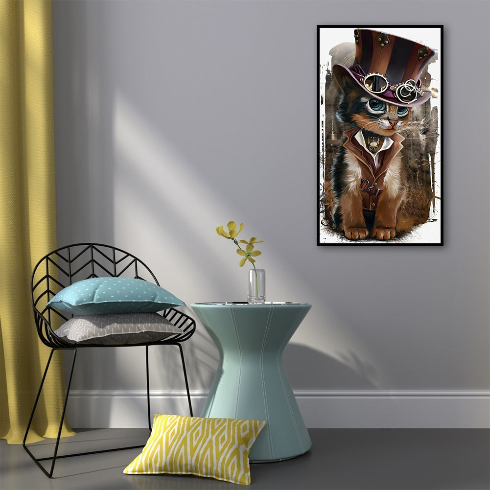 Gentleman Cat - Full Square Drill Diamond Painting 30X40CM