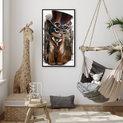 Gentleman Cat - Full Square Drill Diamond Painting 30X40CM