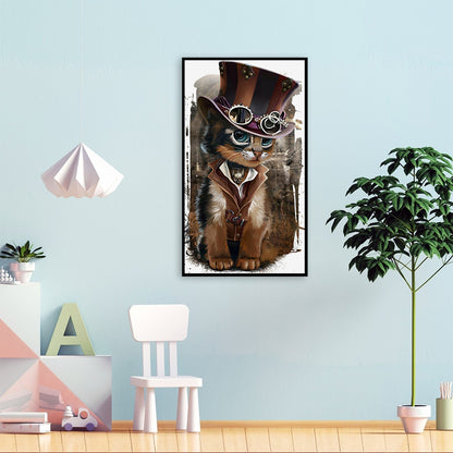 Gentleman Cat - Full Square Drill Diamond Painting 30X40CM