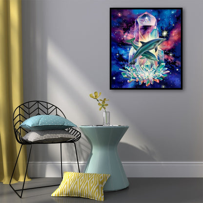 Crystal Dolphin - Full Square Drill Diamond Painting 30X40CM