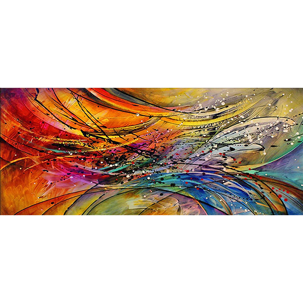 Flowing Lines - Full Square Drill Diamond Painting 110*50CM