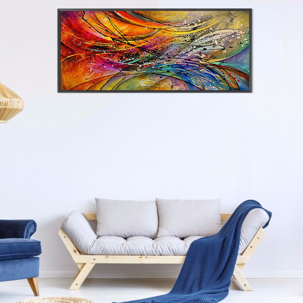 Flowing Lines - Full Square Drill Diamond Painting 110*50CM