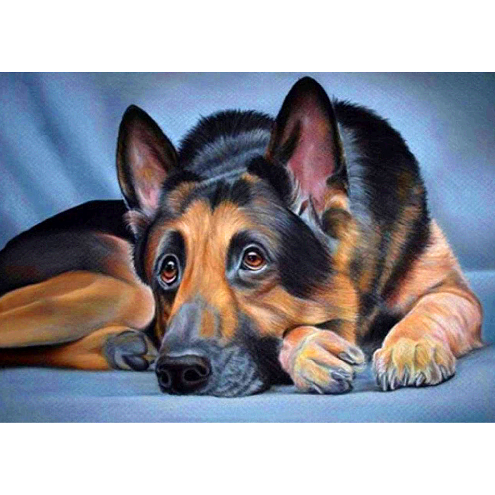 Dog Lying On The Ground - Full Square Drill Diamond Painting 30*40CM