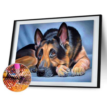 Dog Lying On The Ground - Full Square Drill Diamond Painting 30*40CM