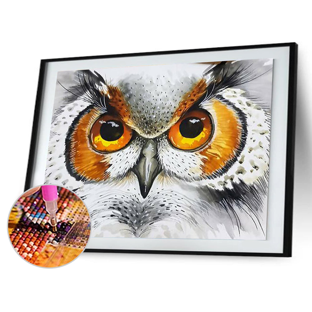 Owl - Full Square Drill Diamond Painting 30X40CM