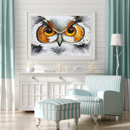 Owl - Full Square Drill Diamond Painting 30X40CM