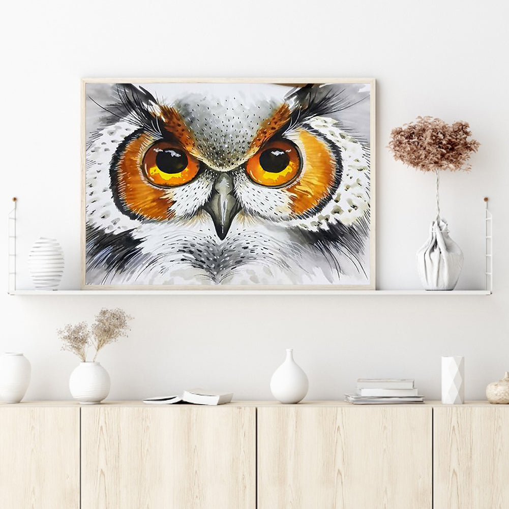 Owl - Full Square Drill Diamond Painting 30X40CM