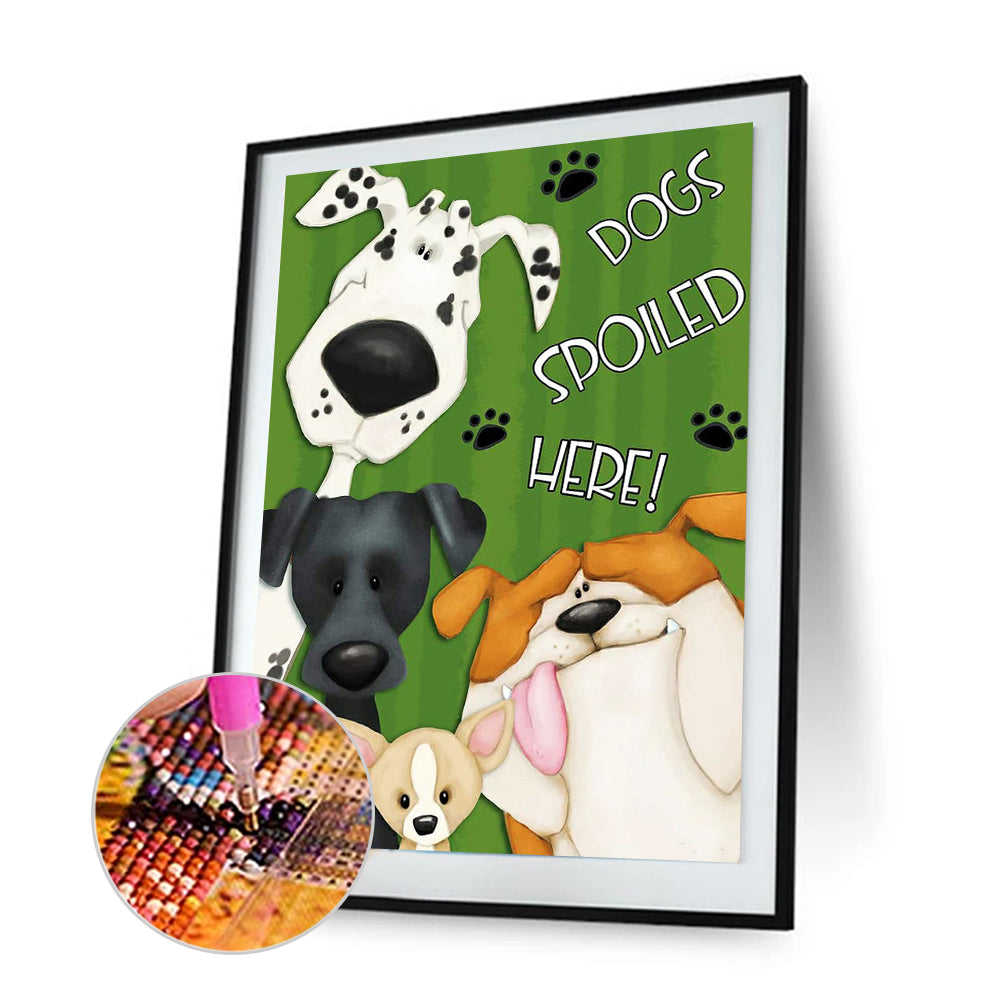 Dog - Full Square Drill Diamond Painting 30X40CM