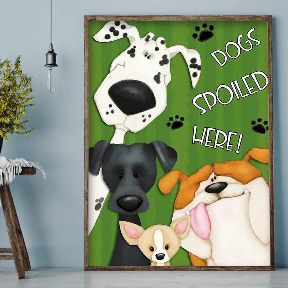 Dog - Full Square Drill Diamond Painting 30X40CM