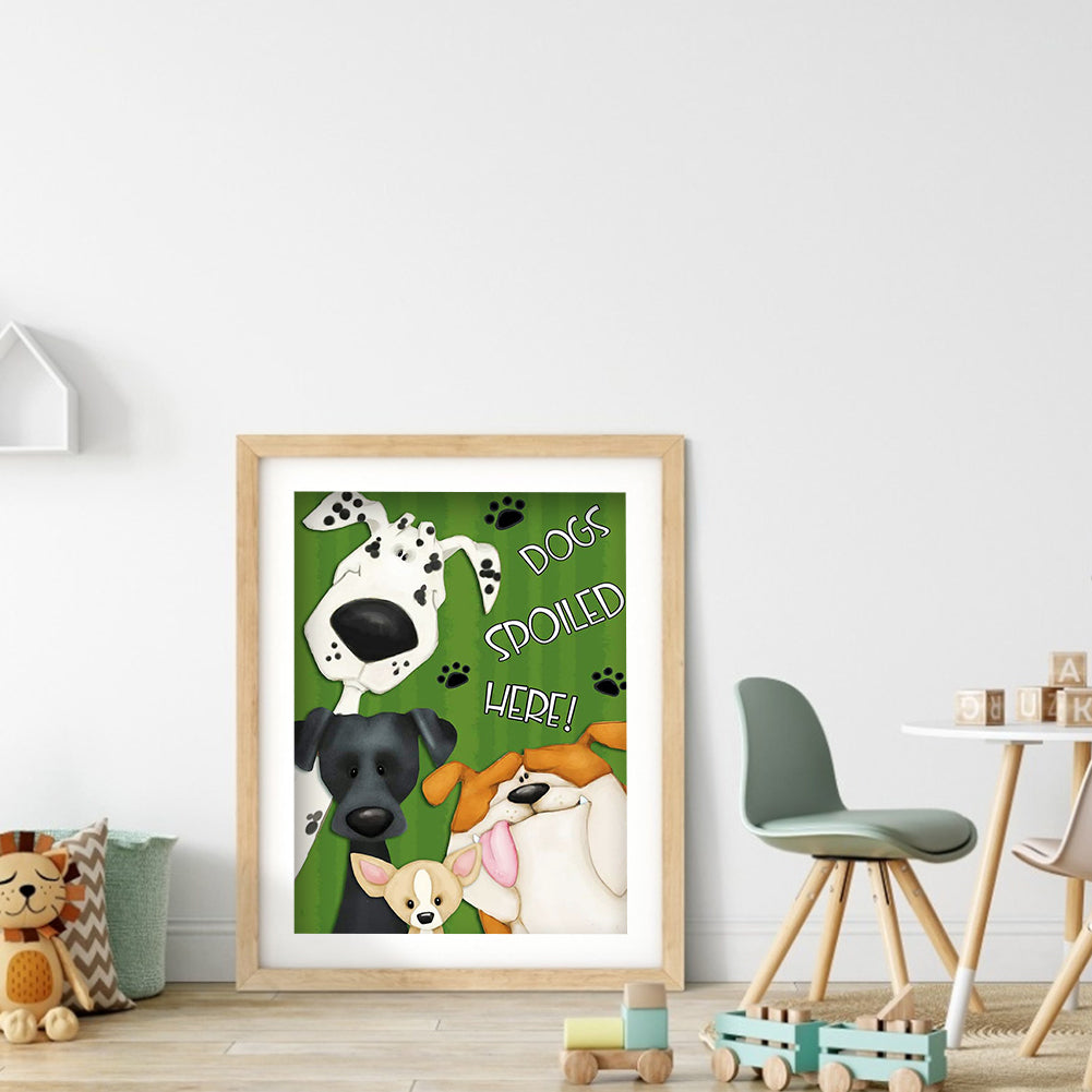 Dog - Full Square Drill Diamond Painting 30X40CM