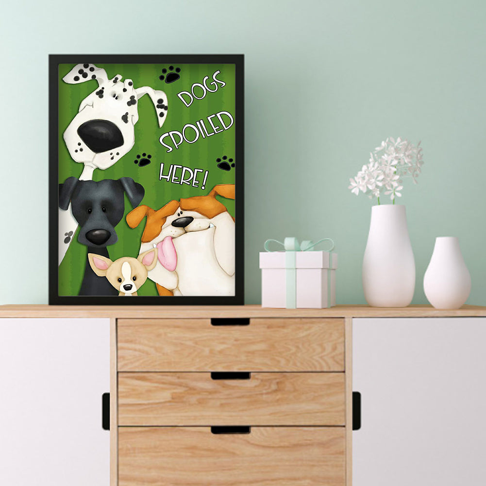 Dog - Full Square Drill Diamond Painting 30X40CM