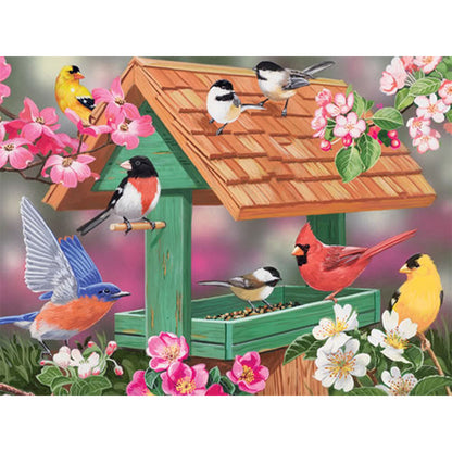 Birds And Flowers - Full Square Drill Diamond Painting 40*30CM