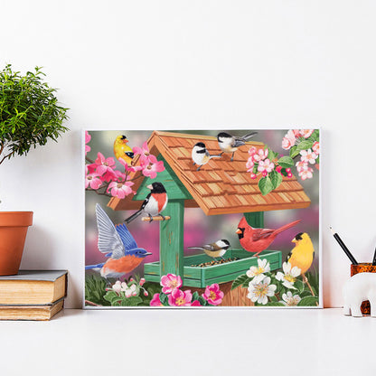 Birds And Flowers - Full Square Drill Diamond Painting 40*30CM