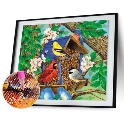 Birds And Flowers - Full Square Drill Diamond Painting 40*30CM