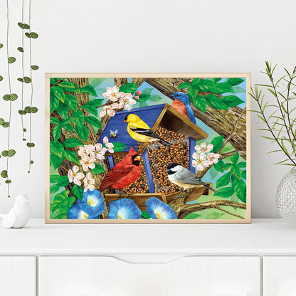 Birds And Flowers - Full Square Drill Diamond Painting 40*30CM