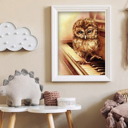 Owl - Full Square Drill Diamond Painting 30*40CM